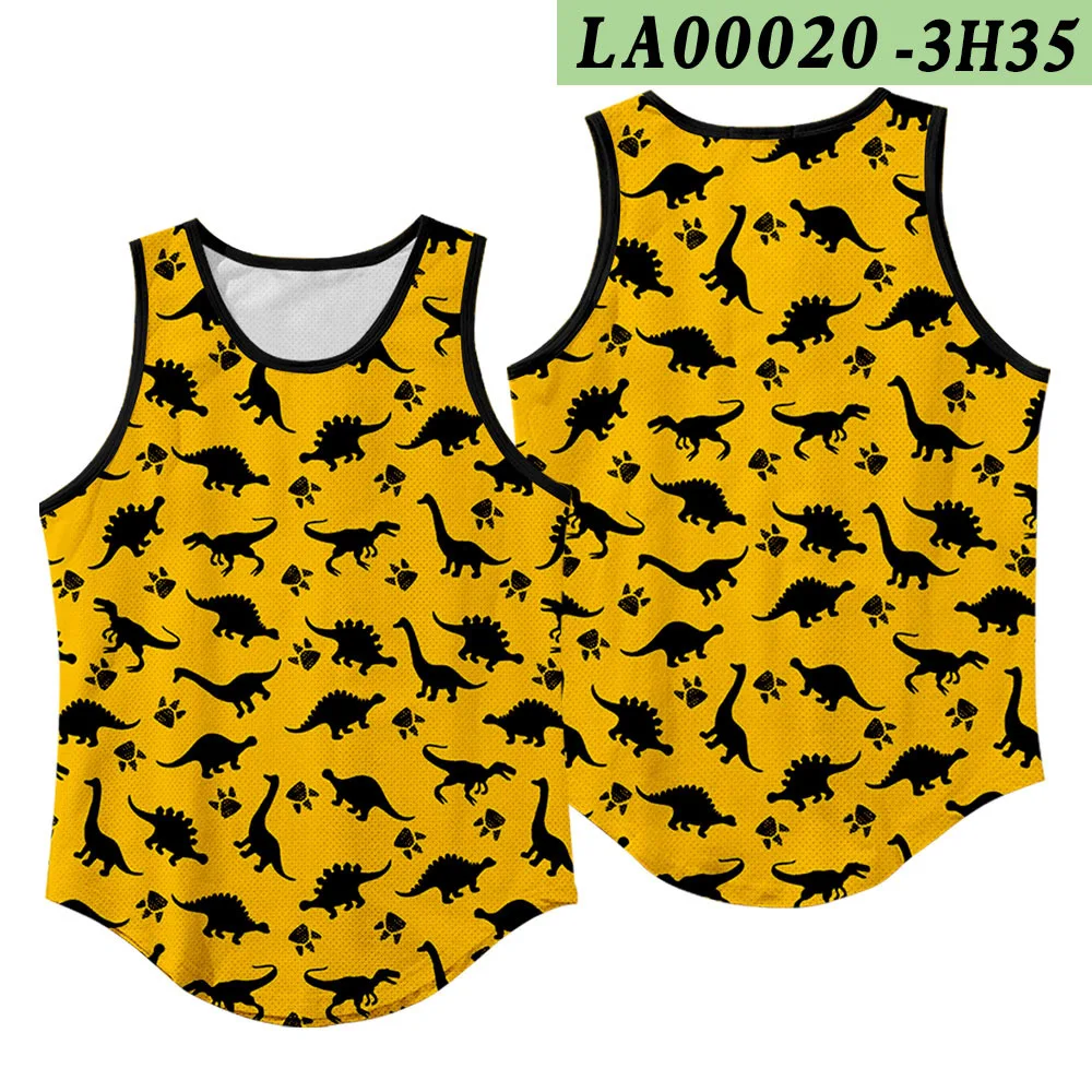 Мужская майка для бодибилдинга Летняя Повседневная жилетка с принтом рыбы