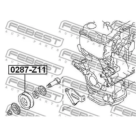 Ролик натяжной ремня кондиционера Nissan Micra/March K12 2002-20 | Автомобили и мотоциклы