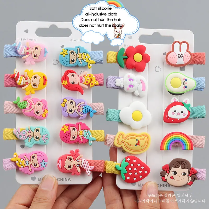 

10-PCS Children'S Hair Clip Set, Cartoon Hair Accessories, Mermaid Princess Fashionable Novel Headdress, Pegasus Frog Hairpin
