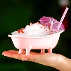 Креативная 3d-мини-ванна, Коктейльные стеклянные керамические чашки для смузи, Tiki Bar Charms, контейнер для сорбета, кружка, молочный коктейль, стакан для холодного напитка