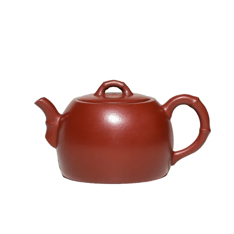 

Yixing Zisha teapot raw material Dahongpao pure manual capping bamboo pot household tea set