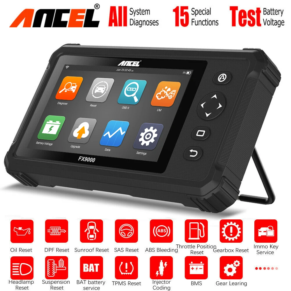 Автомобильный сканер Ancel FX9000 OBD2 профессиональный инструмент для диагностики