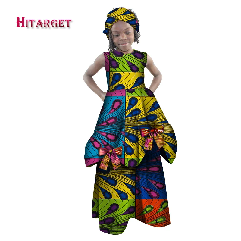 Африканское летнее платье для девочек традиционные хлопковые платья Дашики без