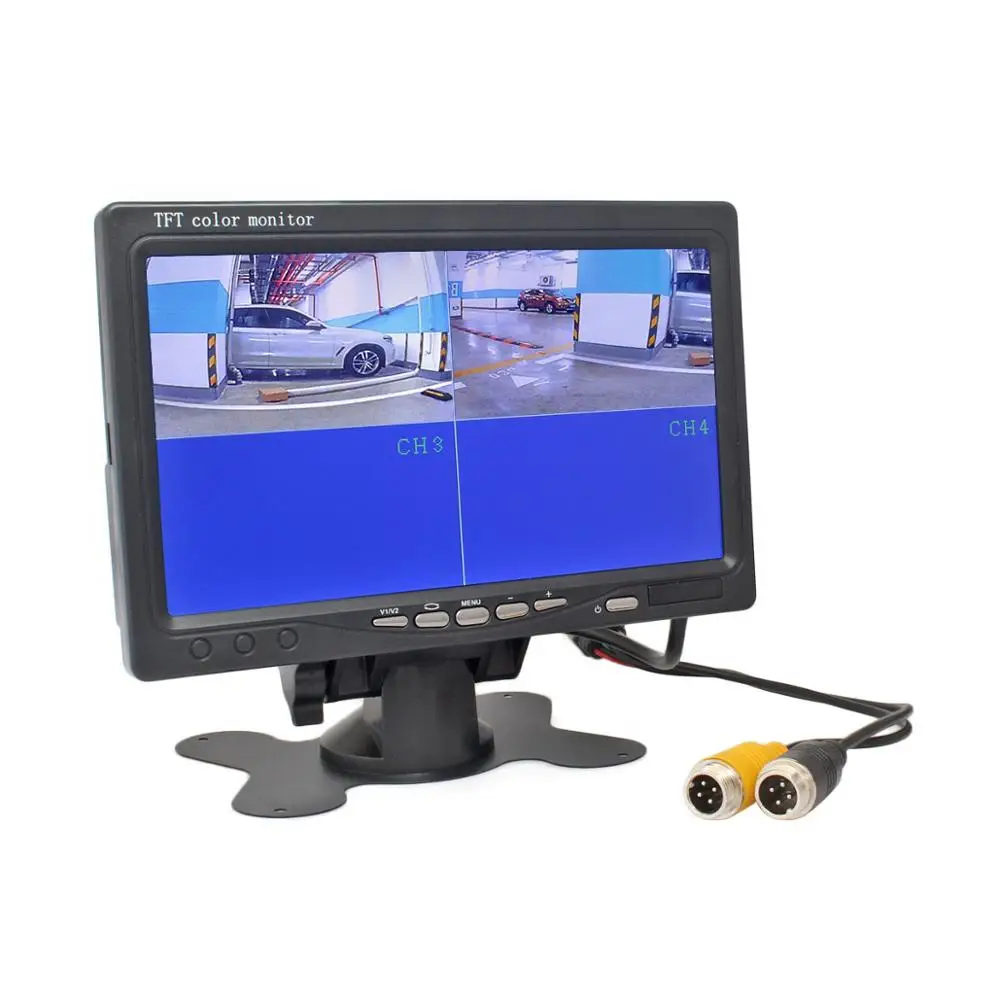 SMALUCK 7 &quotTFT LCD цветной монитор заднего вида автомобильный с 2 x 4 контактным