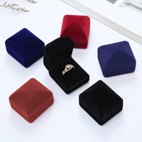 velvet wedding ring box earrings box jewelry packaging gift box proposal engagement wedding ring box jewelry counter display