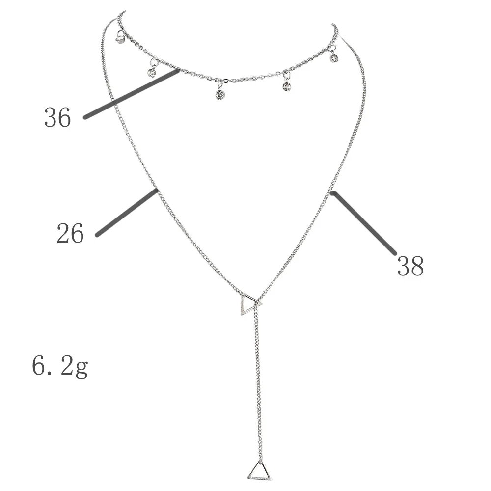Модные ожерелья для женщин 2019 массивные треугольные подвески на цепочке женские