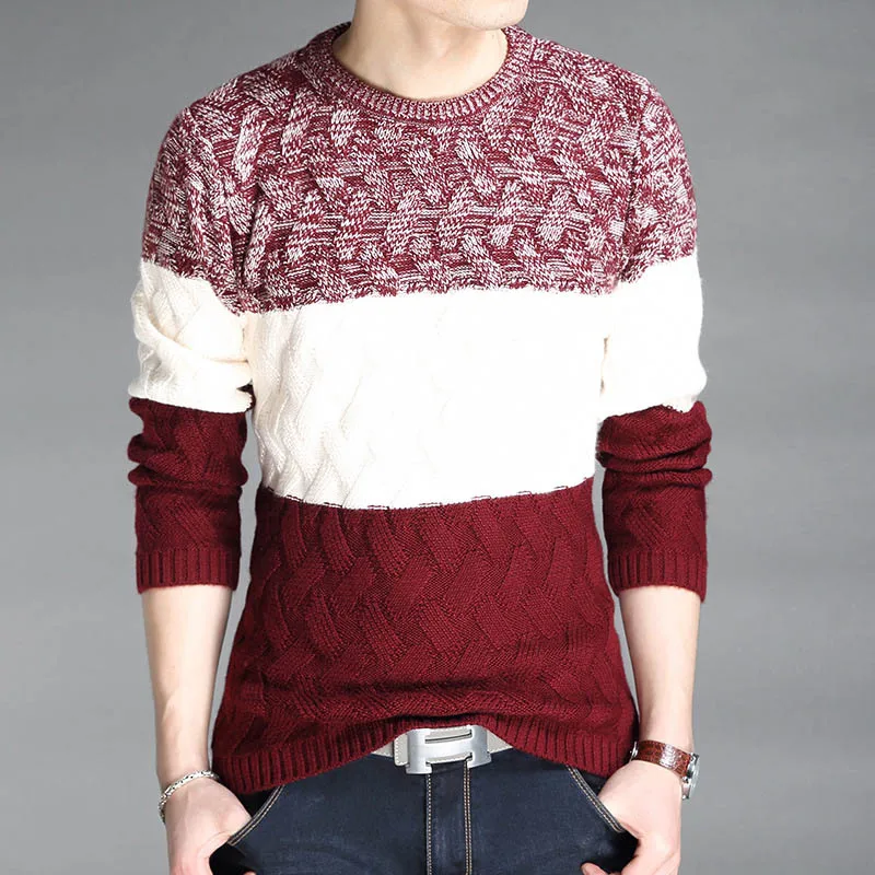 Мужской свитер мужской джемпер Корейская версия подходящего цвета модный