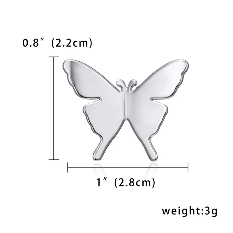 butterfly Ринху серебряный цвет самолет улыбка лицо бабочка маленькие Броши Булавки для женщин Девушка воротник с лацканами костюм булавка брошь бижутерия - Окраска металла: butterfly