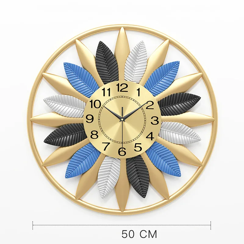 Металлические настенные часы в скандинавском стиле большие роскошные подвесные