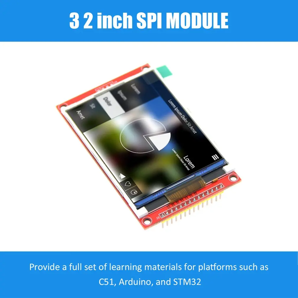 without touch screen 3,2 дюймов 320*240 последовательный SPI TFT lcd модуль дисплей экран оптическая Сенсорная панель Драйвер IC ILI9341 для MCU - Комплект: without touch screen