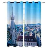 vienna scenery bedroom modern window curtain for living room decoration curtains home textile drapes