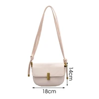 Women Crocodile Semicircle Saddle Bags For Women 2020 Crossbody Bag PU Leather Shoulder Bags for female Handbags designer bolsas