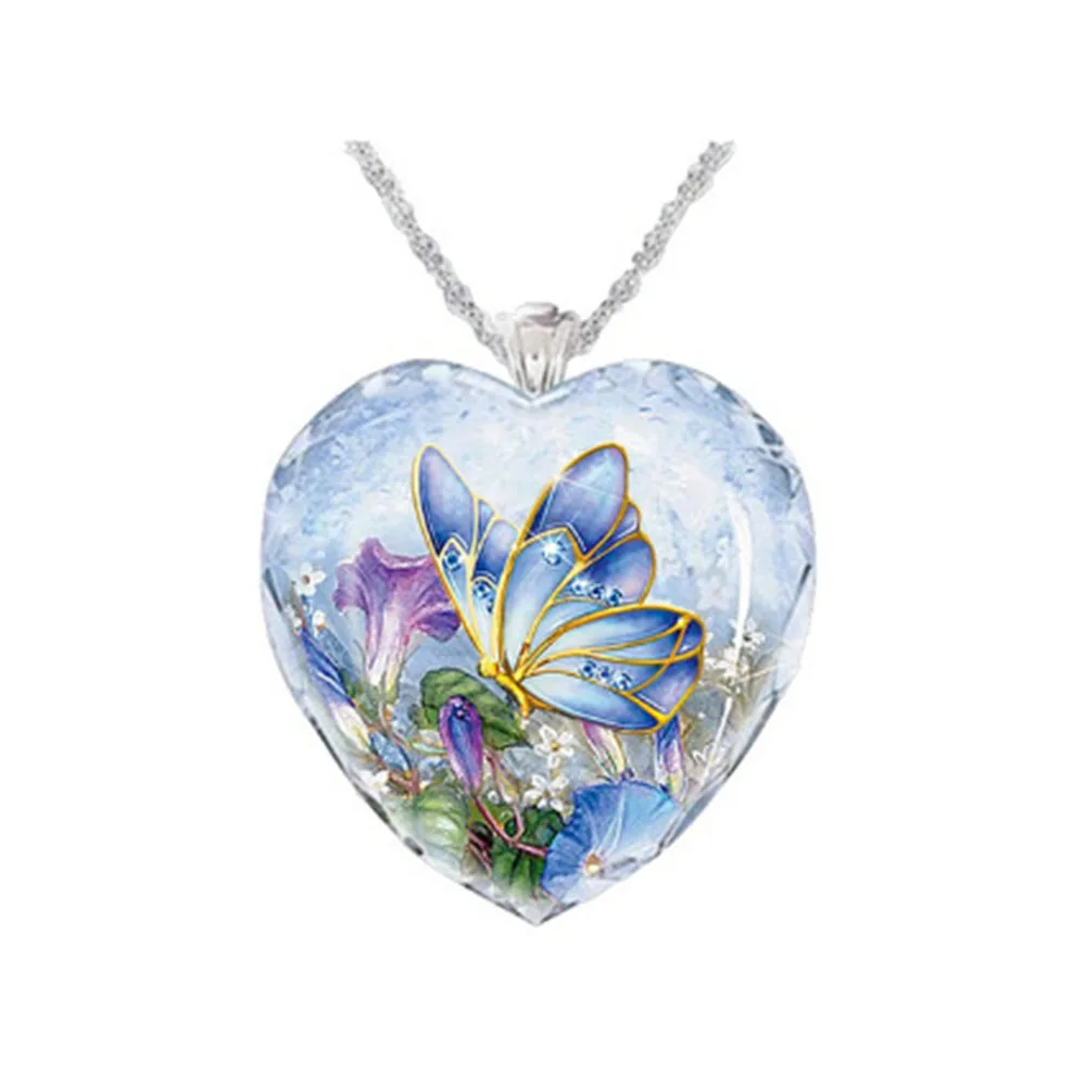 

Classic Exquisite Flower Heart-shaped Butterfly Crystal Necklace Pendant Women's Jewelry Jewelry Wedding Holiday Gifts Wholesale