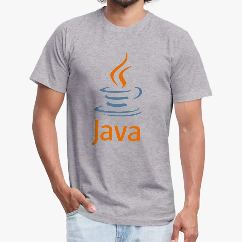 

Summer Funny Print T Shirt Java Logo Coffee Casual Fashion Short Sleeve Round Neck Workwear Streetwear Harajuku Men Clothing