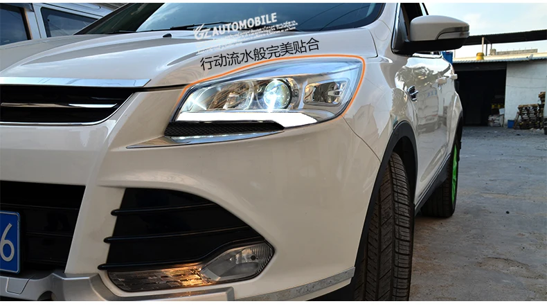Автомобильный Стайлинг для Hoofd лампы voor Ford Kuga koplampen 2013 Escape led drl H7 hid Bi-Xenon dubbele объектив dimlicht