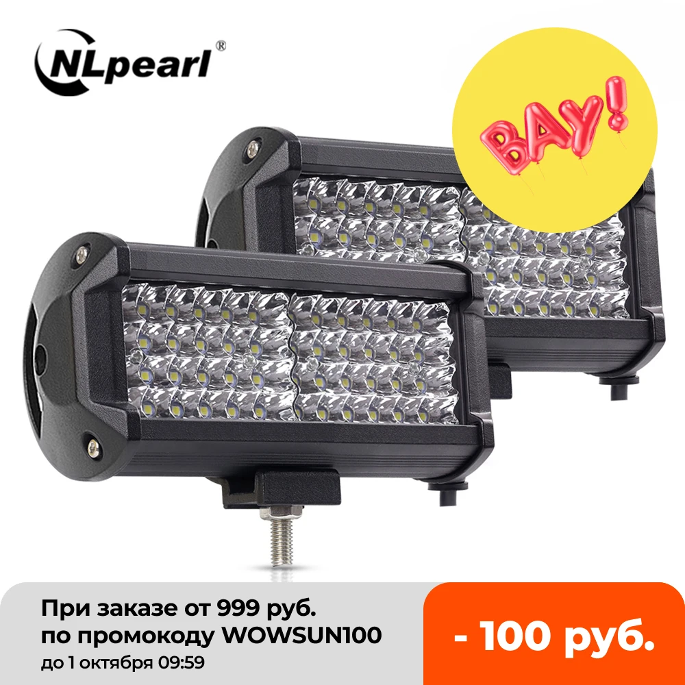 

Nlpearl 4'' 7'' Led Light Bar/Work Light 72W 144W Led Work Light Bar Offroad Combo Led Bar for Tractor Truck 4x4 SUV ATV 12V 24V