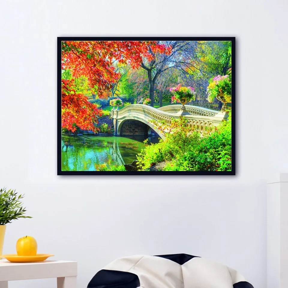 AZQSD Бриллиантовая Вышивка Дерево пейзаж Рукоделие &quotсделай сам&quot: полная