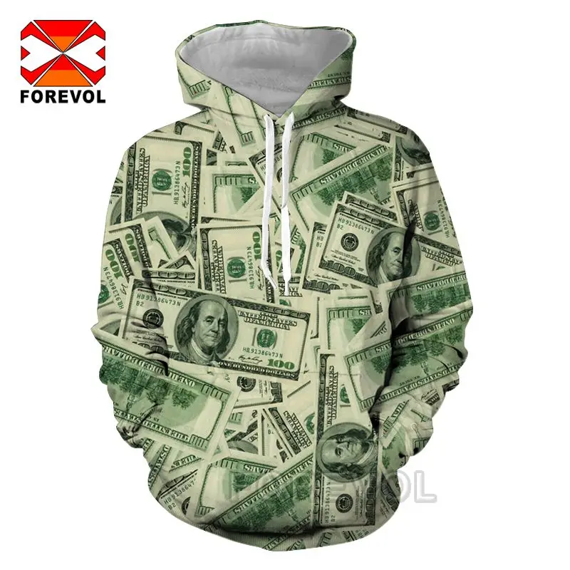

HD pics 3d print 1-100 money US dollars punk hoodies hot sale hoody for Men Women oversized coat homme Unisex hip hop Sweatwear