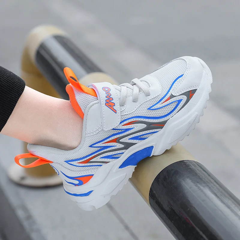 Большая детская беговая Обувь для мальчиков Детские кроссовки Сезон весна осень