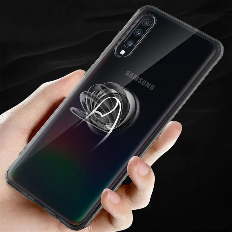 Для samsung Galaxy A70 чехол Clear кольцо из ТПУ телефонные чехлы для samsung A10 A20 A20e A30 A30s A40 A50 A50s A60 A70 A80 A90 чехол
