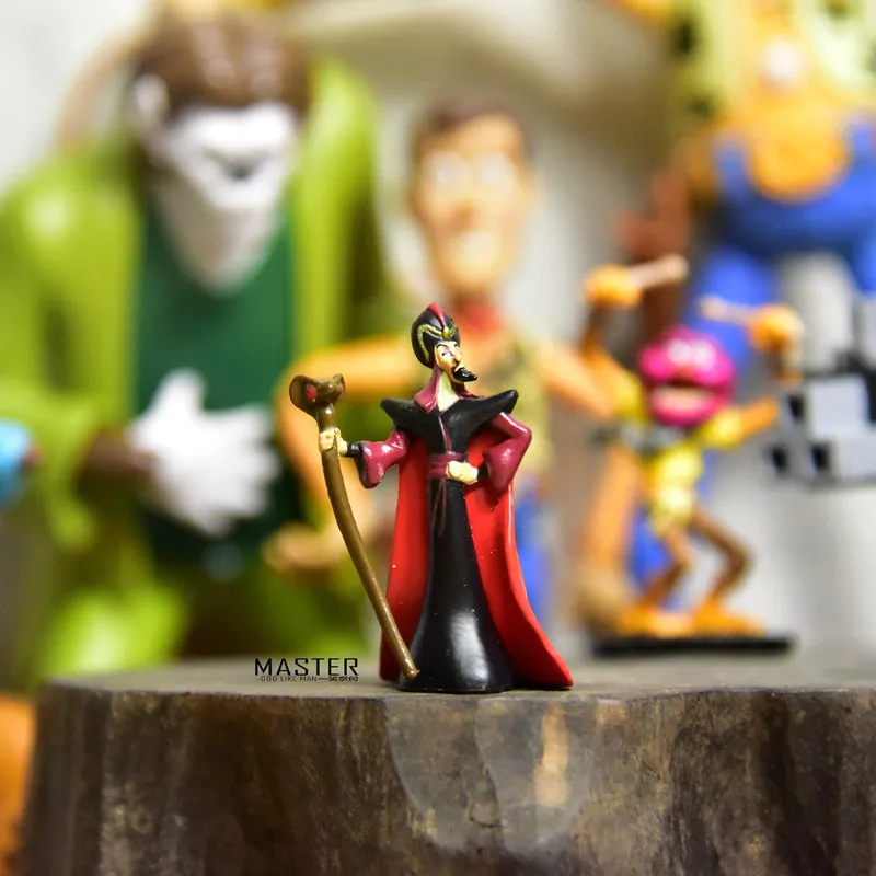 

12PCS 4CM Disney Original bulk goods Aladdin evil national master Jia Fang villain cartoon doll