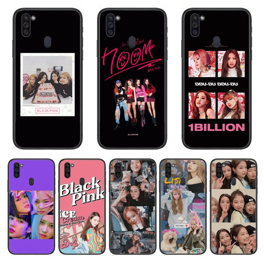 

KPOP BLACKPINKS case Mobile Phone Case Hull For Samsung Galaxy M 10 20 21 31 30 60S 31S Black Shell Art Cell Cover TPU