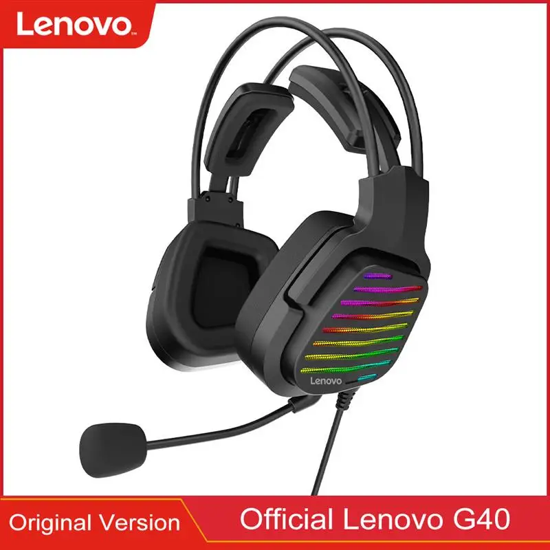 

Original Lenovo G40 Wired Headphone Gaming Headset with Microphoen Stereo USB 7.1 Channel Sound For Lapttop PC Computer Gamer