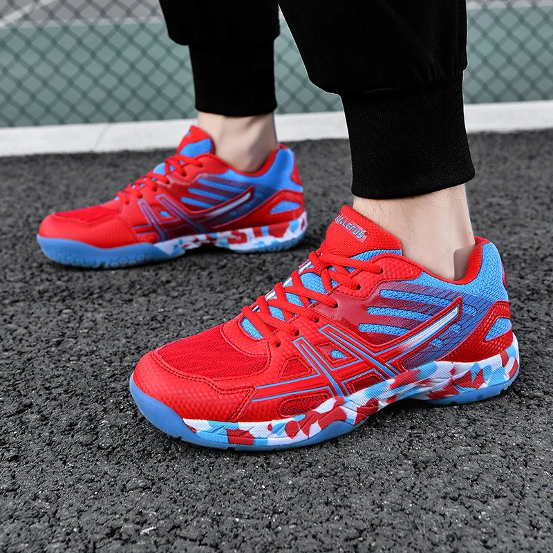 Brand Red Women Badminton Shoes Sneakers Outdoor Anti Slip Men Badminton Trainers Sneakers Professional Sport Volleyball Shoes