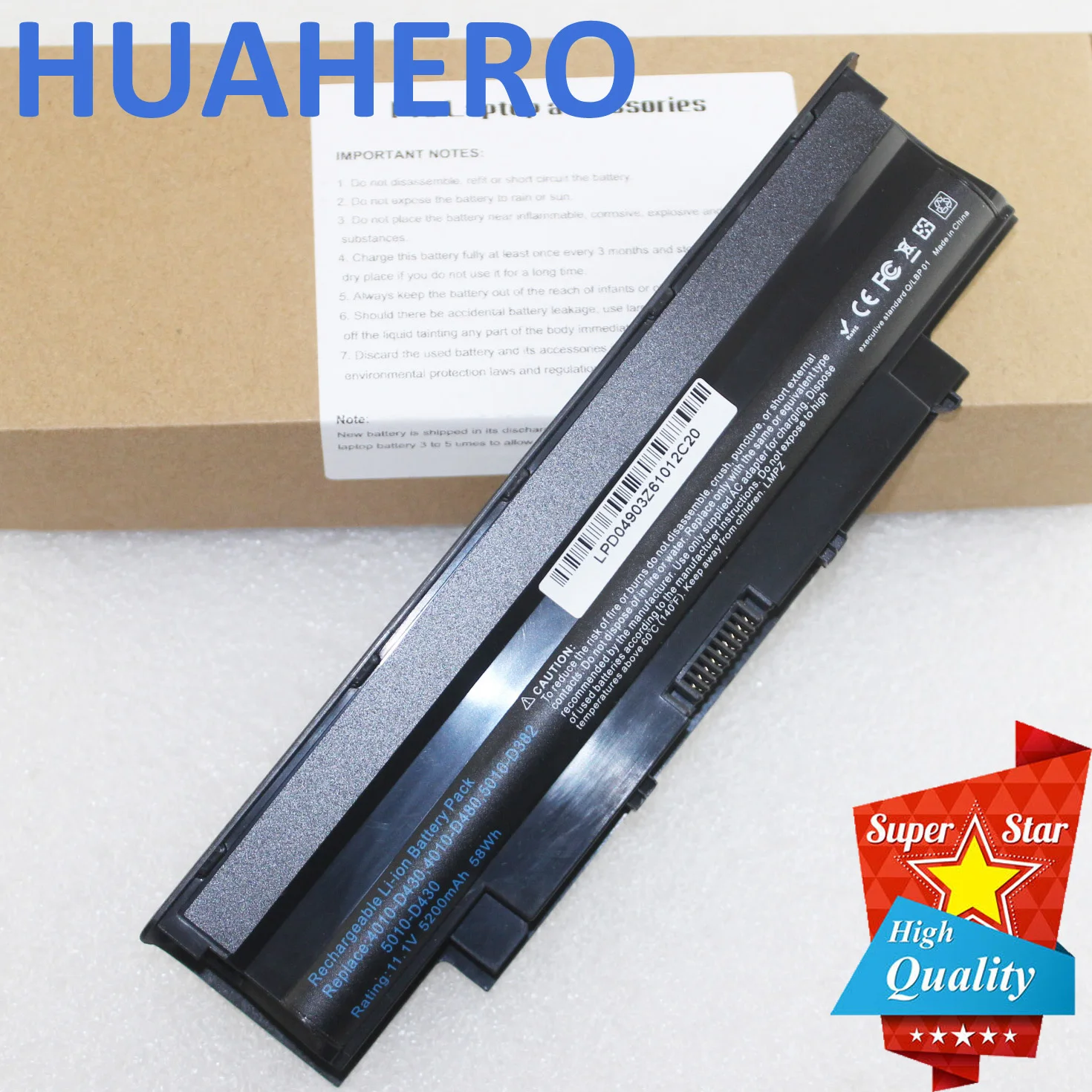 Аккумулятор J1KND для ноутбука Dell Vostro 3420 3520 3550 Inspiron N5110 N5010 N4110 N4010 N7110 14R 15R M411R M5030 N4050