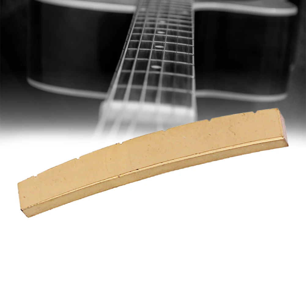 

Guitar Nut 6 String Brass Electric Slotted Replacement Accessory Golden For Stratocaster Telecaster Guitar Replacement Parts