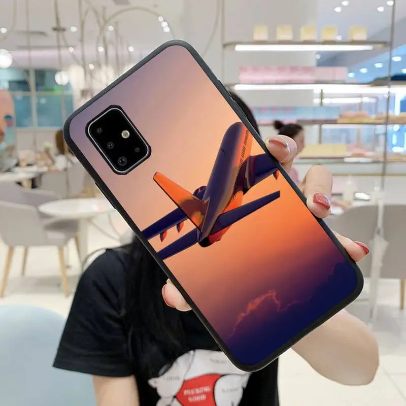 

Aircraft travel cloud Plane Customer Phone Case For Samsung S5 S6 S7 S8 S9 S10 S20 S21 Edge Plus E Fe Lite Cover