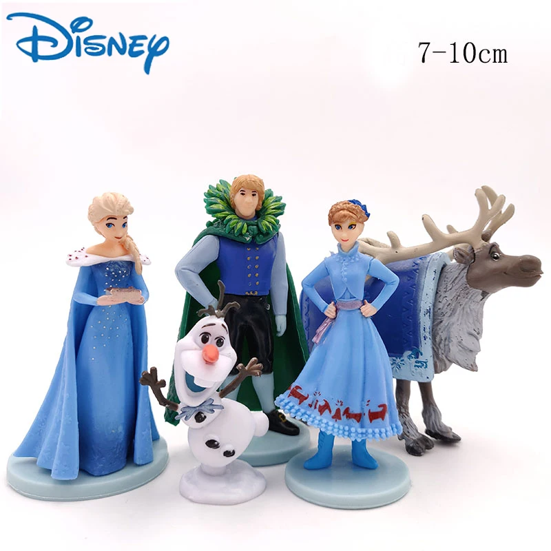 5 dolls set Подлинный Дисней Холодное сердце 2 Эльза Анна Олаф модель прекрасный рисунок набор ПВХ пластиковые игрушки для детей подарок на день рождения - Цвет: 5 dolls set