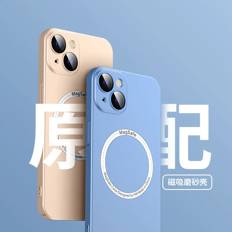 Matte Anti-fingerprint Magsafing Magnetic Wireless Charging Case for iPhone 13 Pro Max 12 Metal Camera Len Glass Protector Cover