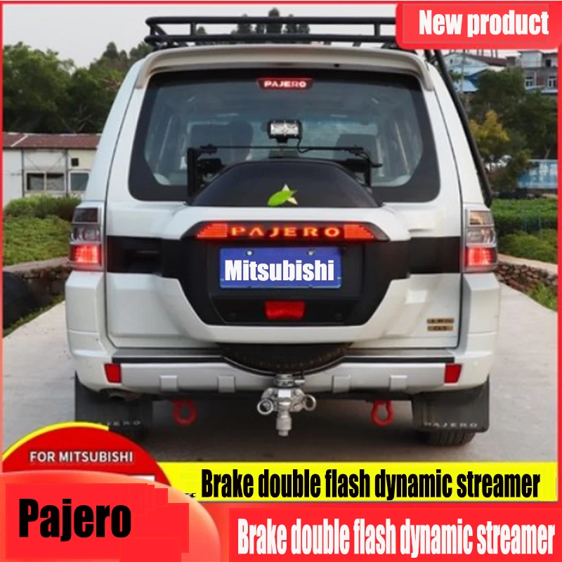 

for Mitsubishi Pajero V93V97 with lighted spare tire trim 19-21 Xinjinchang modified LED tailgate trim dual-function LED lights