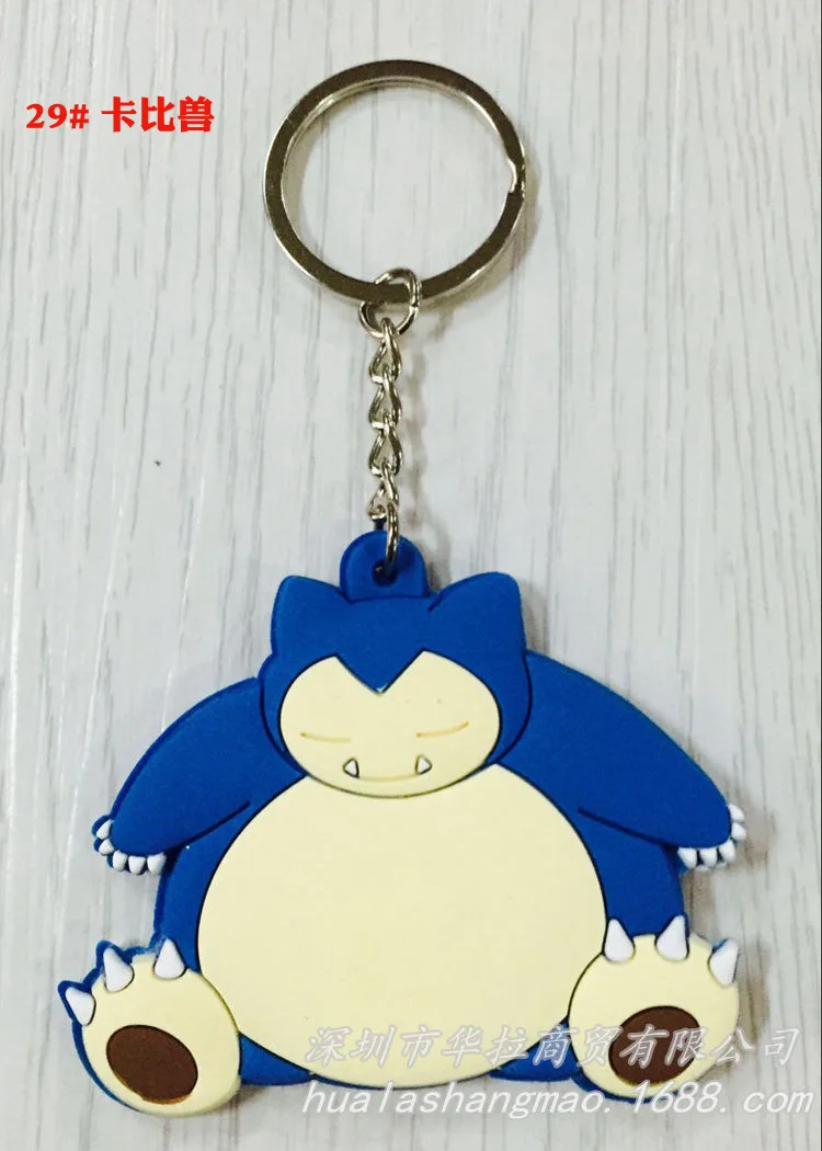 Мультфильм Аниме ПВХ Покемон Сквиртл Bulbasaur Venusaur Chansey Psyduck Jigglypuff Totodile Houndoom прекрасный Забавный брелок Кадена