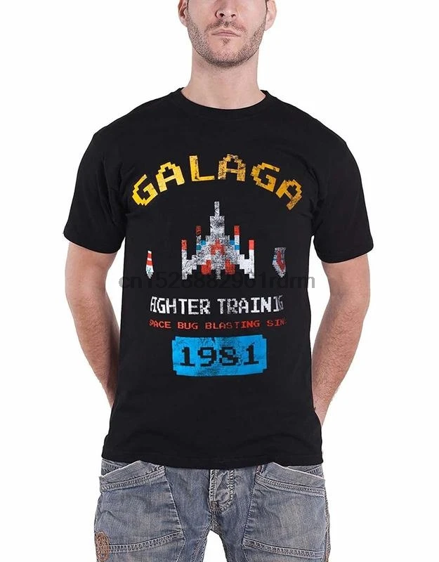 Одежда аркадная Классическая футболка Galaga Винтаж Ретро геймер официальный