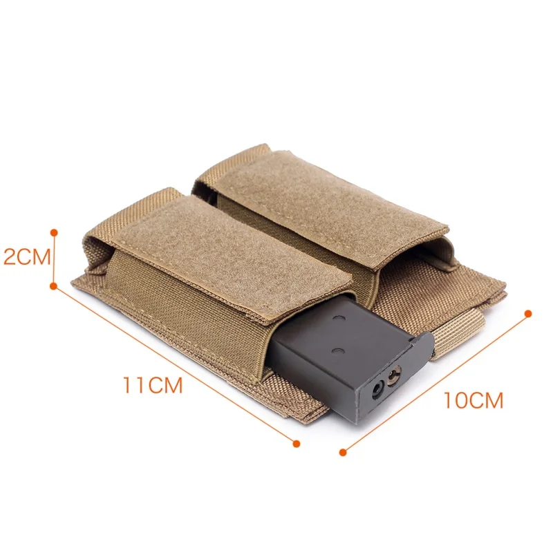 Тактический Пистолет Molle мешочек для журнала военный Glock двойной зажим маленькая