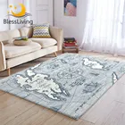 BlessLiving компас большой ковер для Гостиная яхта морской мягкий коврик синий карта мира коврик навигации Alfombra 1 шт.