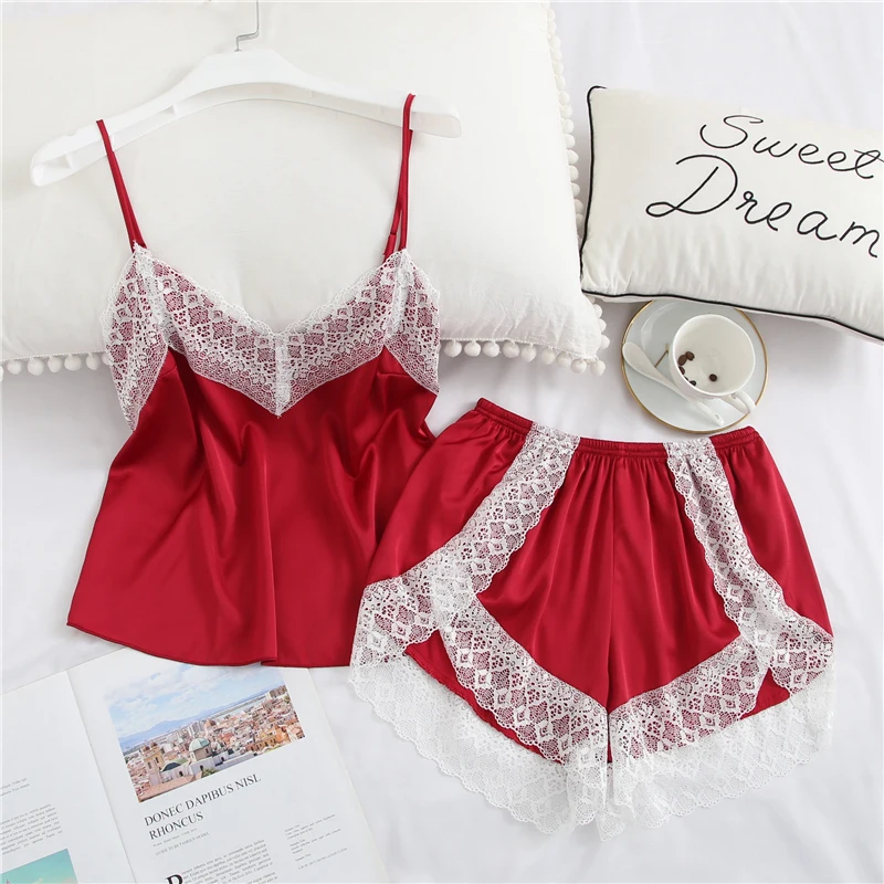 Двухсекционный женский пижамный комплект новый сексуальный одежды для сна без