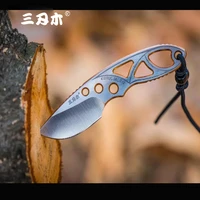 sanrenmu 4101 edc stainless steel neck knife 12c27 blade super light fixed sharp outdoor with sheath mini rescue survival tool