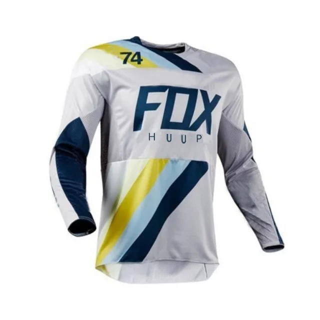 De la motocicleta de bicicleta montaña equipo Джерси para descensos Huup лиса MTB Offroad DH MX locomotora camisa|Майки для