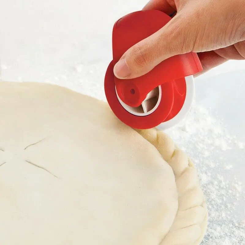 1PC Plastic Baking Tool Pull Ring Knife Pizza Cake Roller Cutting Machine Dough Biscuit Pie Chart Craft Kitchen Accessories - купить по