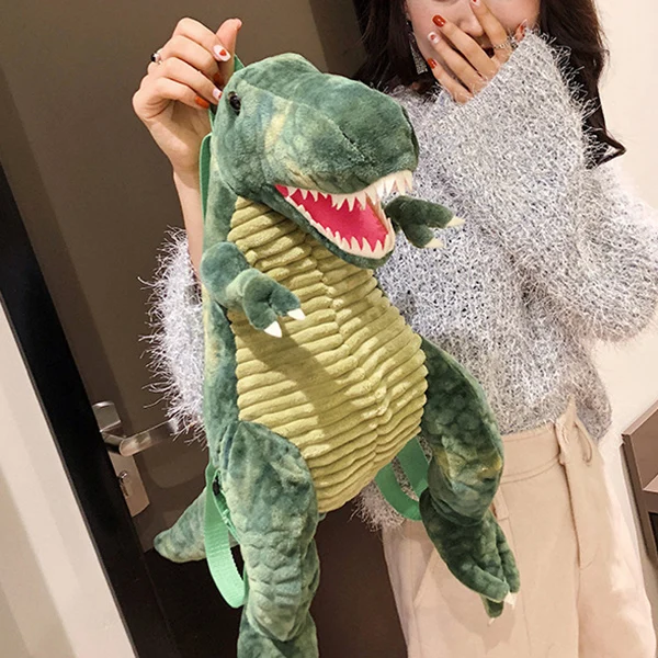 

Новый модный креативный 3D рюкзак с динозавром для родителей и детей, милый плюшевый рюкзак с рисунком животных, Сумка с динозаврами для дете...