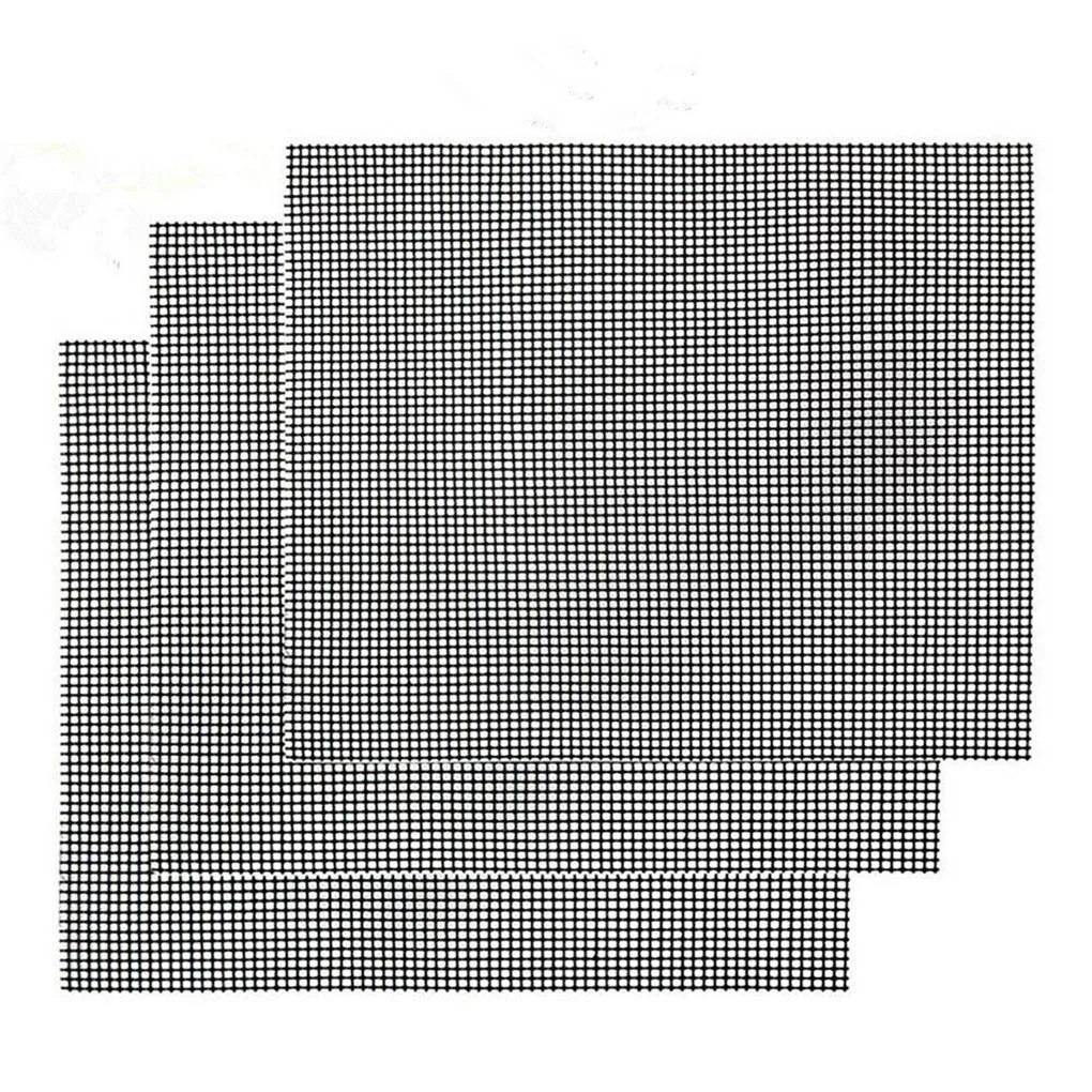 

2021 Hot Non-stick Barbecue Mesh Mat Reusable Heat Resistance BBQ Baking Net Pad Kitchen Cooking Smoker BBQ Mat Liner Accessorie
