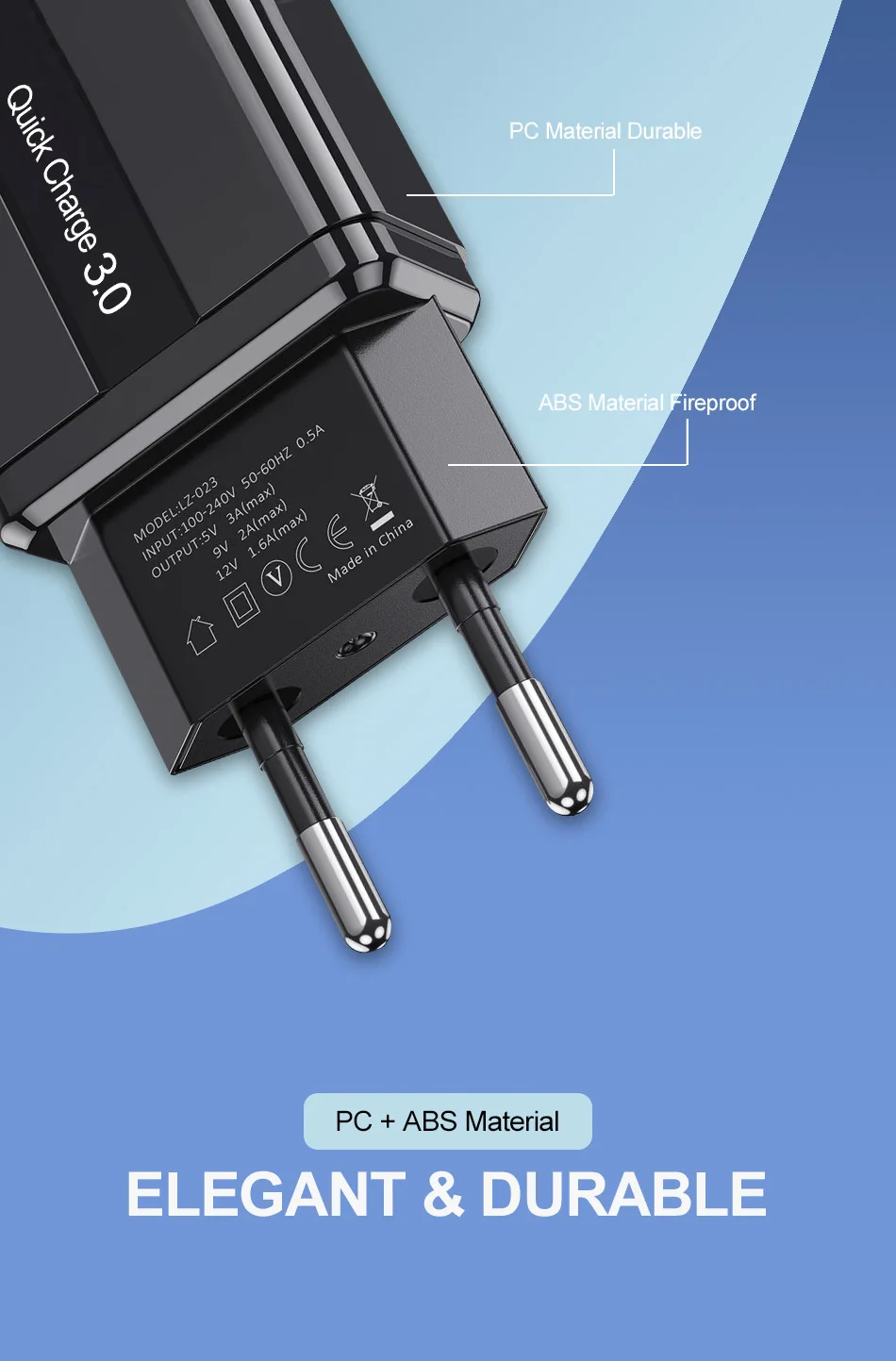 18 Вт Быстрая зарядка 3,0 USB зарядное устройство QC 3,0 4,0 для samsung S10 телефон X 8 7 Xiaomi Mi9 huawei USB разъем Телефон/быстрое зарядное устройство адаптер