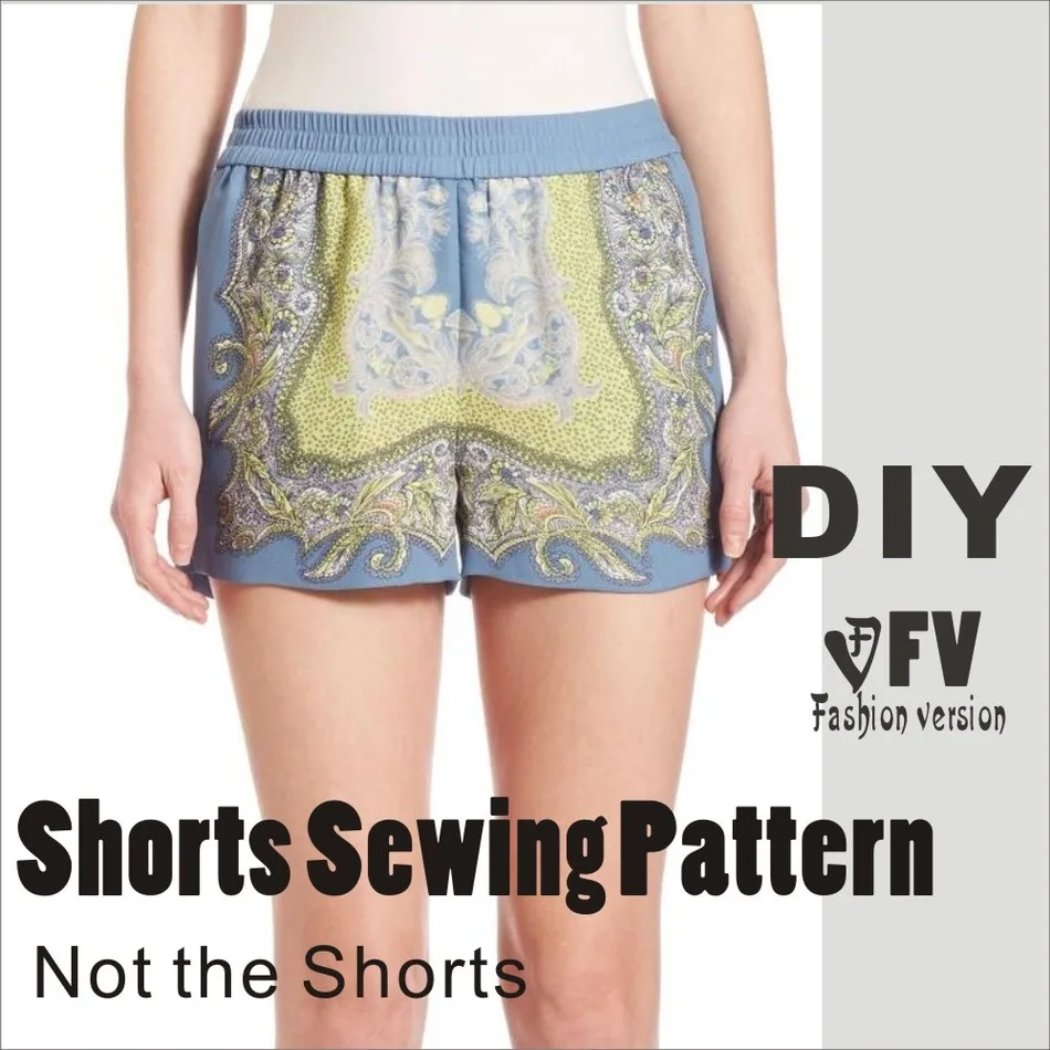 Брюки для девочек выкройку брюки узор (не Штаны) эластичный пояс Шорты женщин BDK