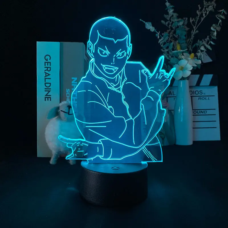 

Haikyuu Ryunosuke Tanaka Japanese Anime 3D Night Light Bluetooth Control for Bright Base Multi-color Kid Best Selling Decorative