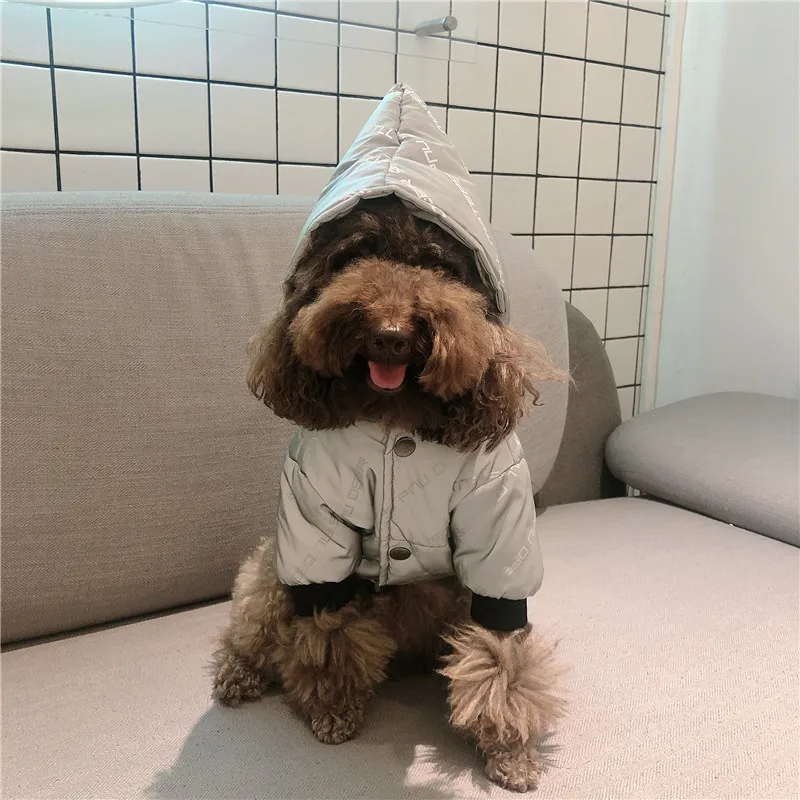 Милое теплое пальто для собак однотонный Вязаный плащ щенков зимний Стильный с