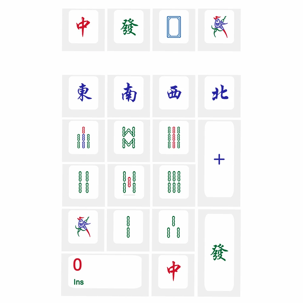 Черри профиль Majiang мАч Джонг краситель Sub Keycap набор Numpad толстый PBT для