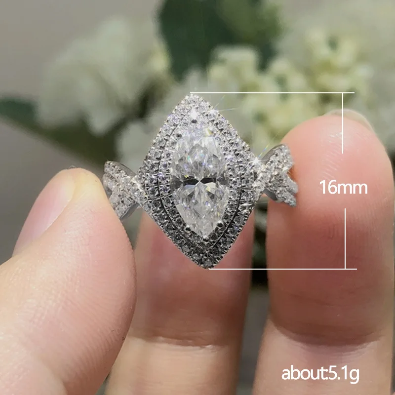 Женское кольцо с фианитом конский глаз | Украшения и аксессуары